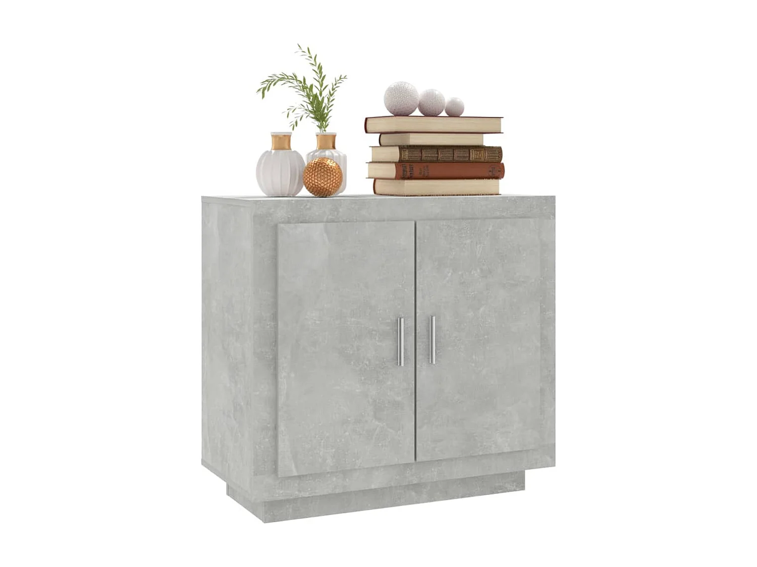 Buffet Gris béton 80x40x75 cm Bois d'ingénierie