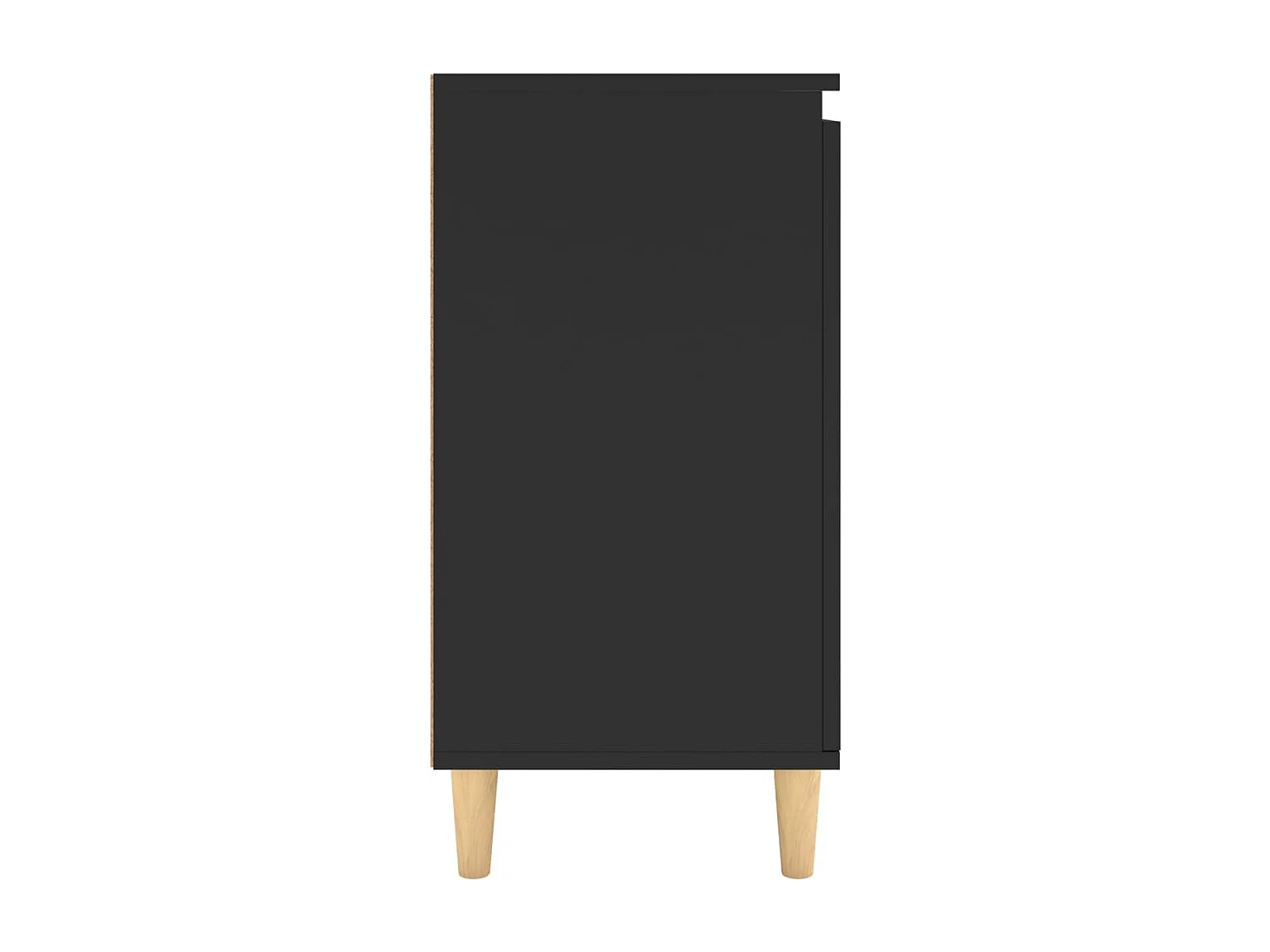 Aparador con patas madera contrachapada negro 60x35x70 cm