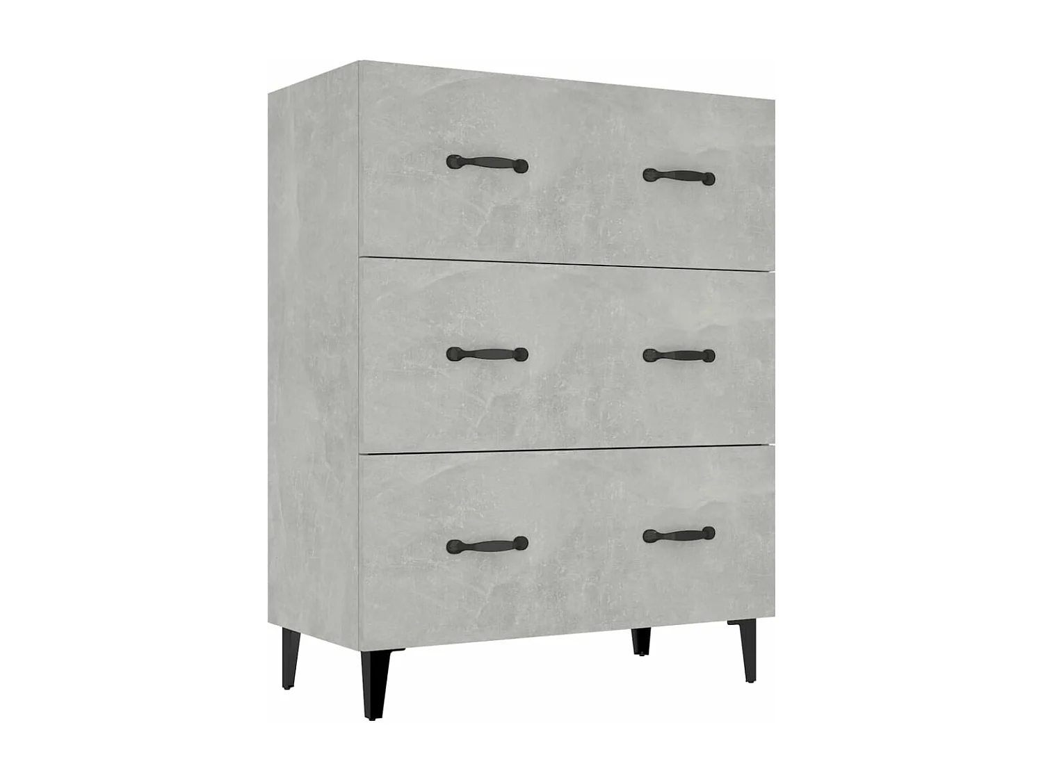 Dressoir 69,5x34x90 cm bewerkt hout betongrijs