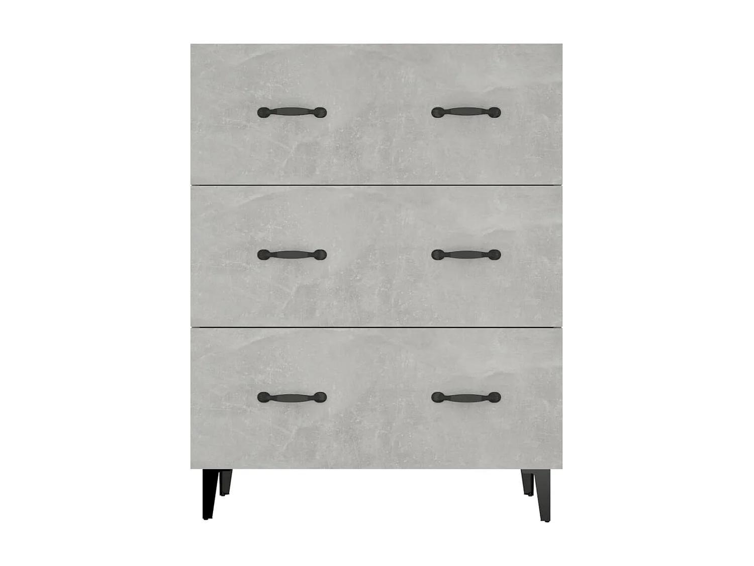 Dressoir 69,5x34x90 cm bewerkt hout betongrijs