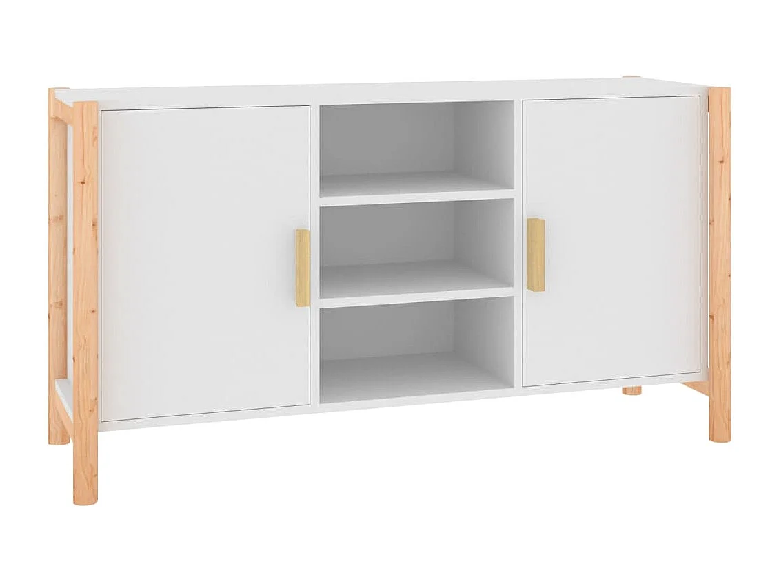 Buffet Blanc 107x38x60 cm Bois d'ingénierie