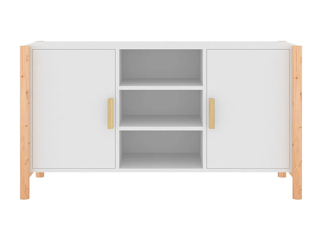 Dressoir 107x38x60 cm bewerkt hout wit