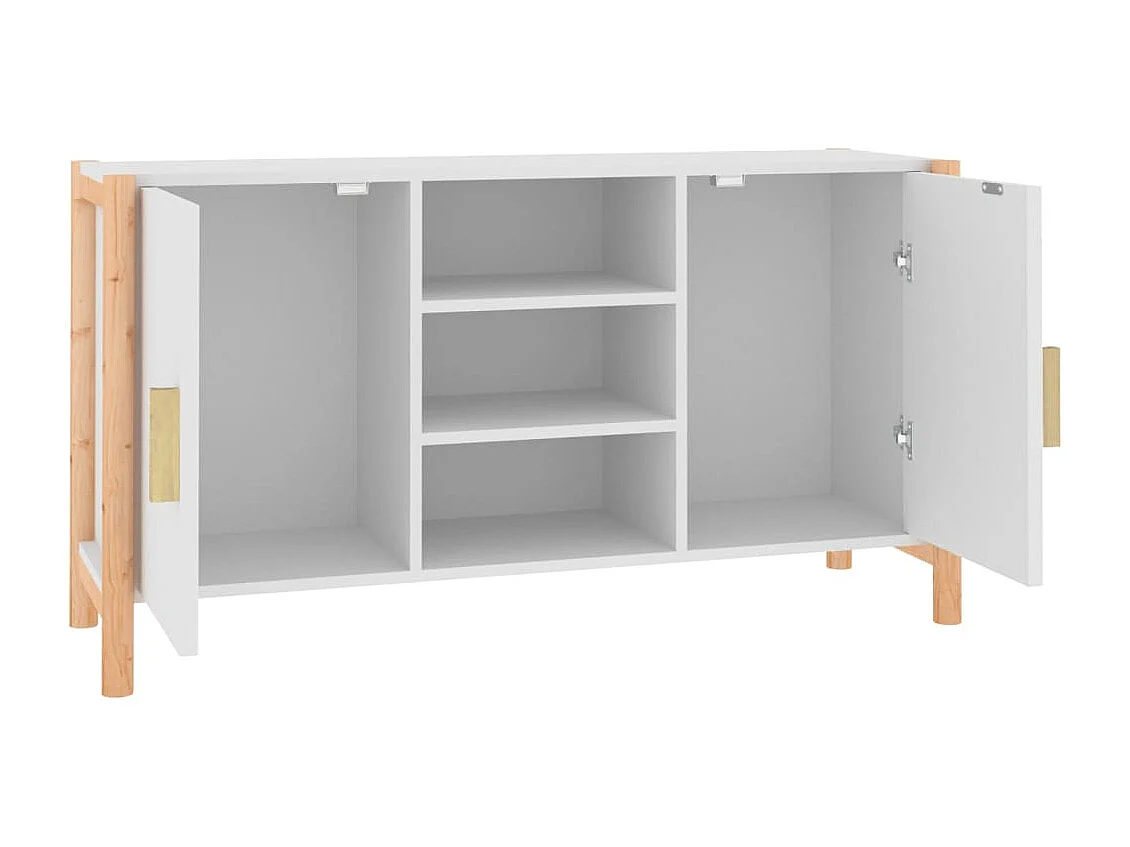 Dressoir 107x38x60 cm bewerkt hout wit