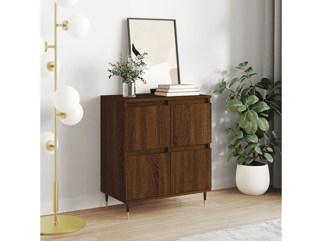 Buffet Chêne marron 60x35x70 cm Bois d'ingénierie