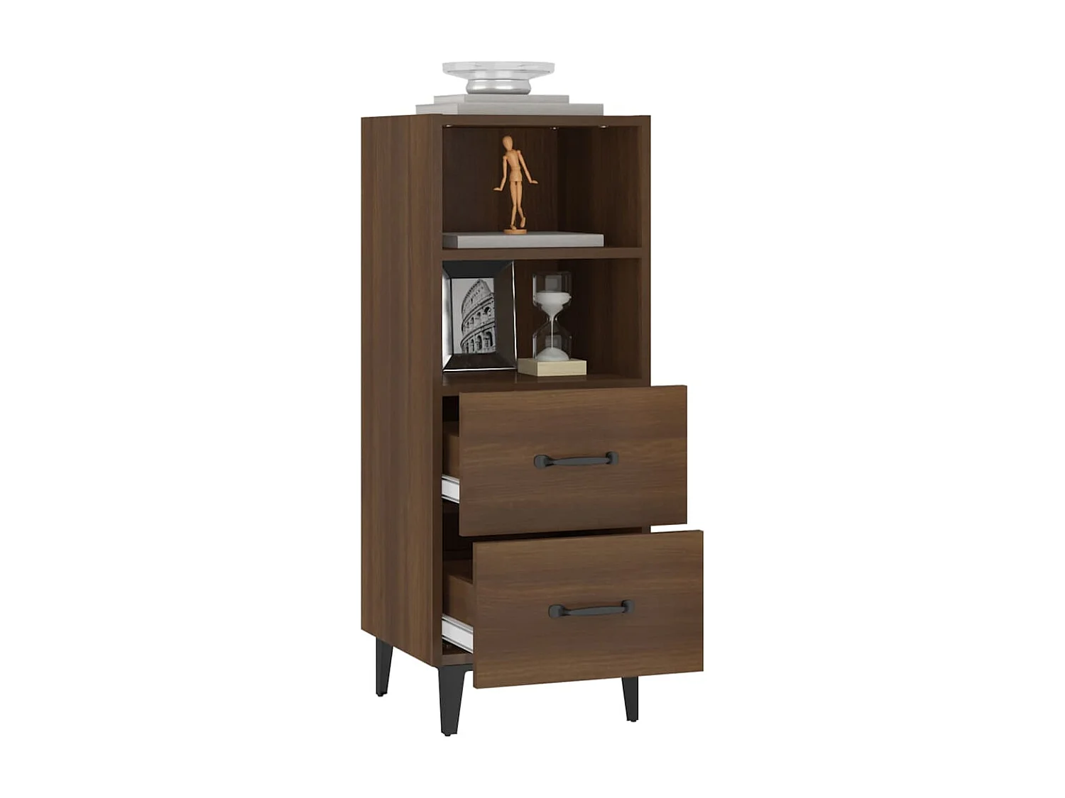 Buffet Chêne marron 34,5x34x90 cm Bois d'ingénierie