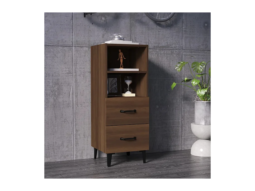 Buffet Chêne marron 34,5x34x90 cm Bois d'ingénierie
