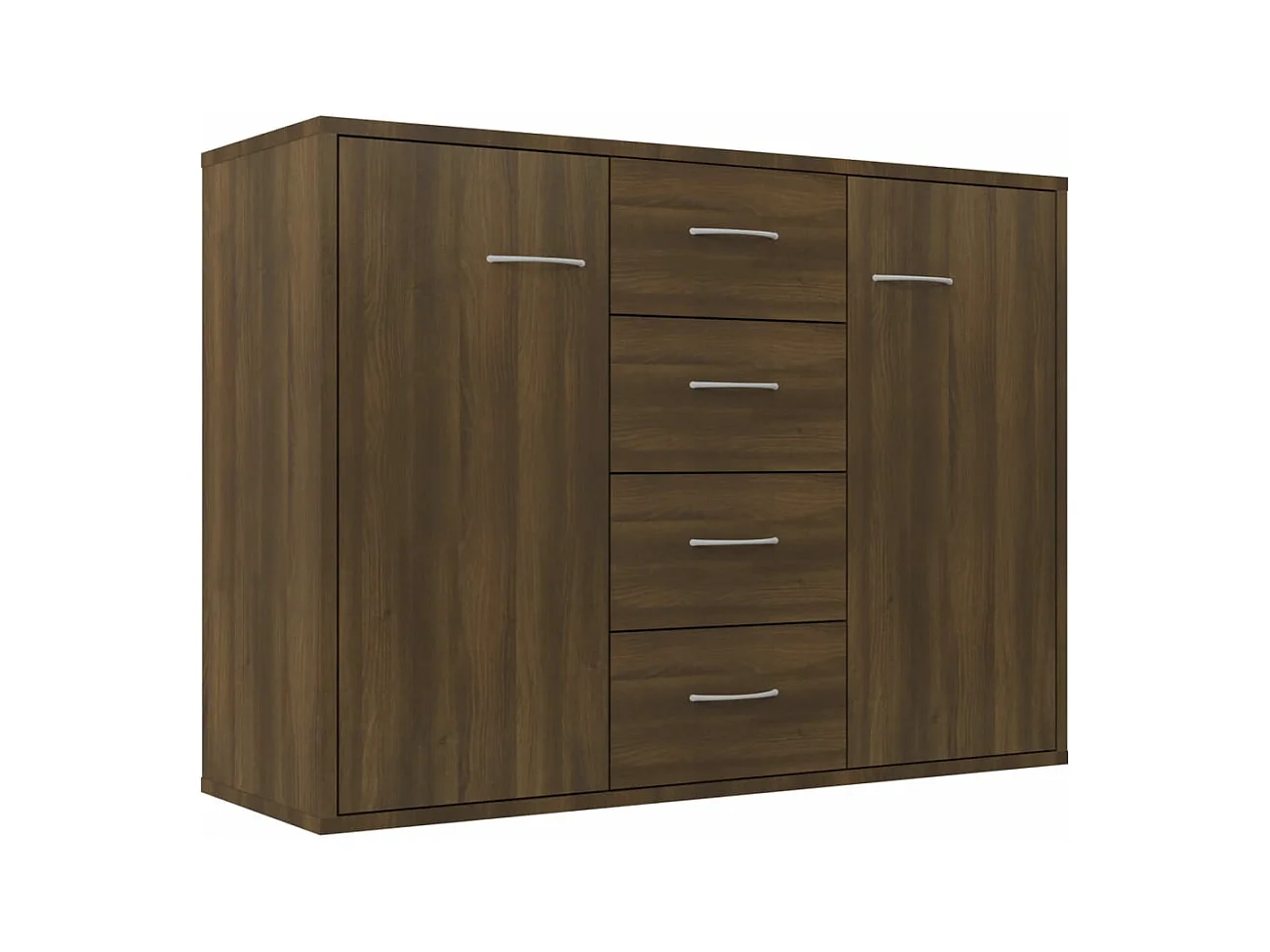 Sideboard Braun Eichen-Optik 88x30x65 cm Holzwerkstoff