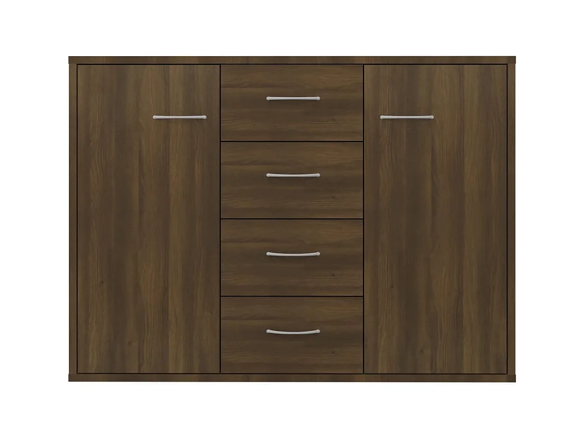 Sideboard Braun Eichen-Optik 88x30x65 cm Holzwerkstoff