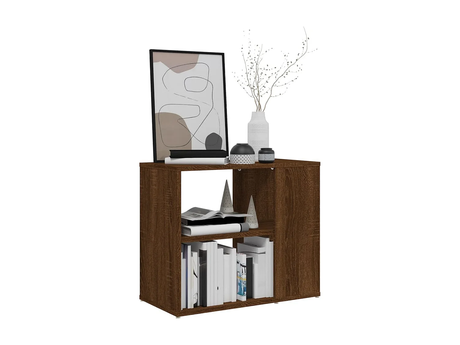 Móvel de apoio 60x30x50 cm derivados madeira carvalho castanho