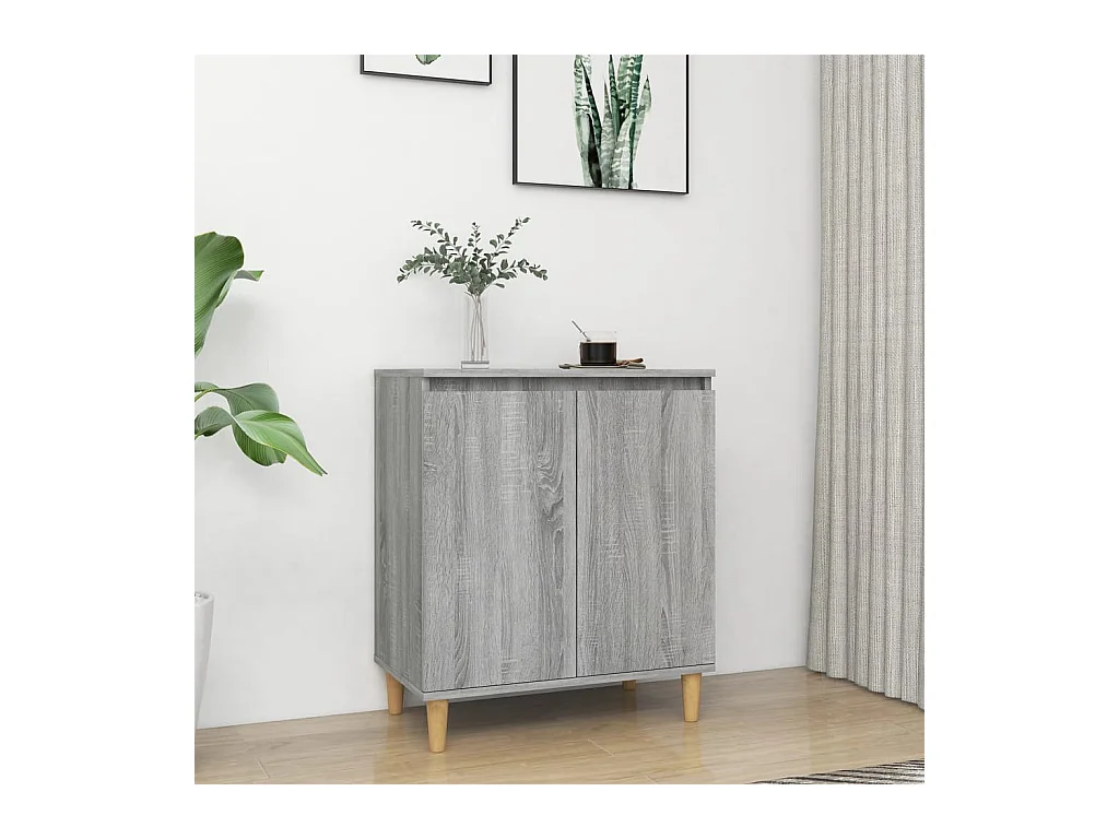 Credenza Grigio Sonoma 60x35x70 cm in Legno Ingegnerizzato