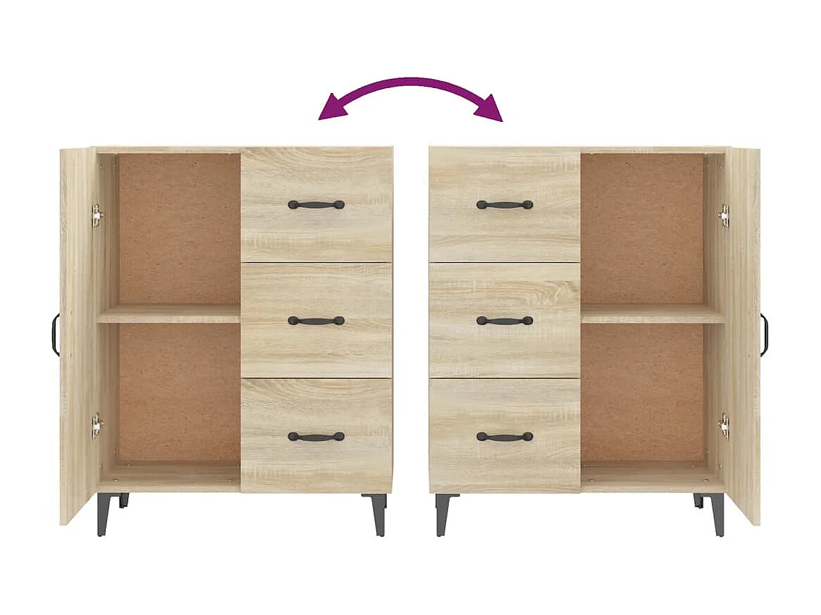 Sideboard Sonoma-Eiche 69,5x34x90 cm Holzwerkstoff
