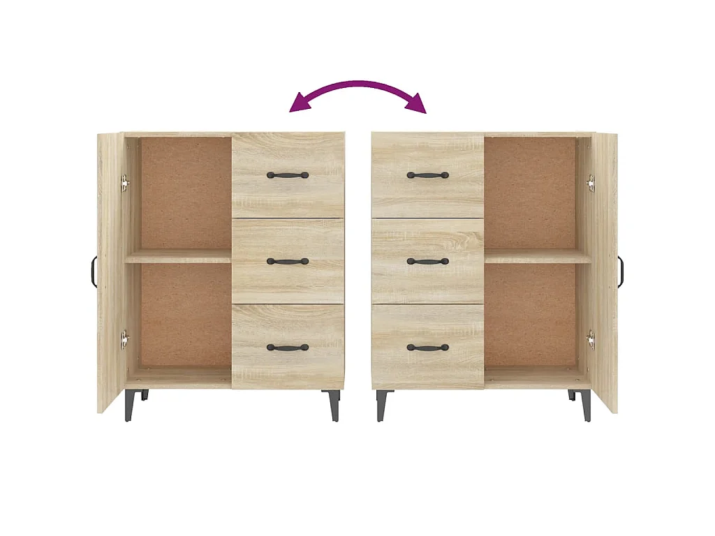 Sideboard Sonoma-Eiche 69,5x34x90 cm Holzwerkstoff