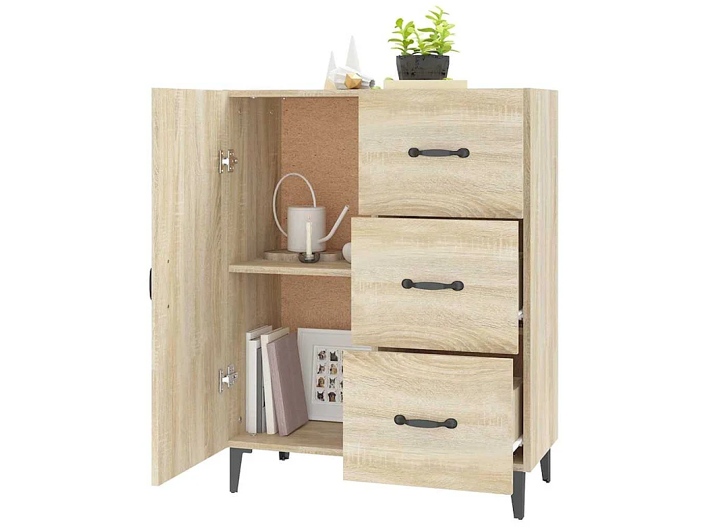 Credenza Rovere Sonoma 69,5x34x90 cm in Legno Multistrato