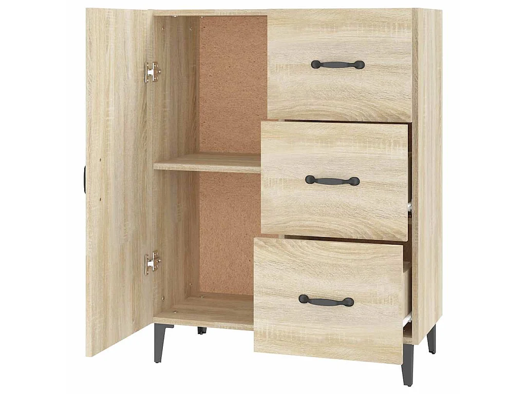 Credenza Rovere Sonoma 69,5x34x90 cm in Legno Multistrato