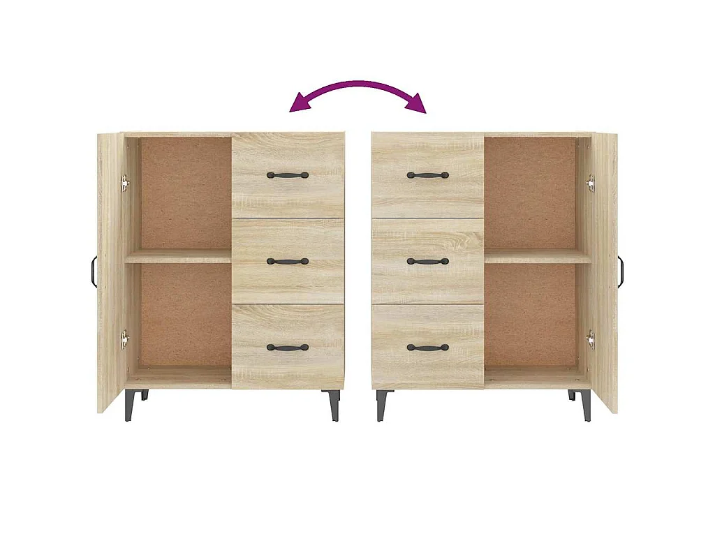 Credenza Rovere Sonoma 69,5x34x90 cm in Legno Multistrato