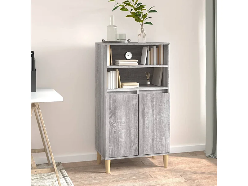 Buffet haut Sonoma gris 60x36x110 cm Bois d'ingénierie