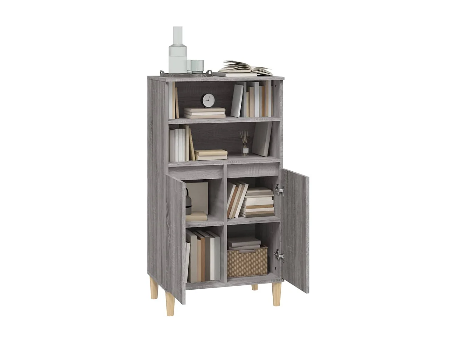 Buffet haut Sonoma gris 60x36x110 cm Bois d'ingénierie