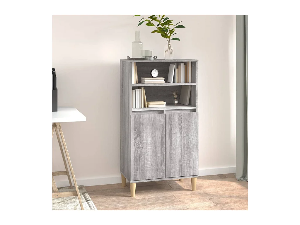 Buffet haut Sonoma gris 60x36x110 cm Bois d'ingénierie