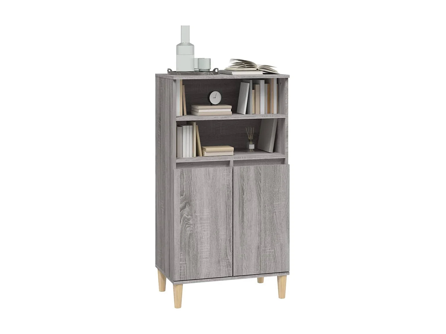 Buffet haut Sonoma gris 60x36x110 cm Bois d'ingénierie