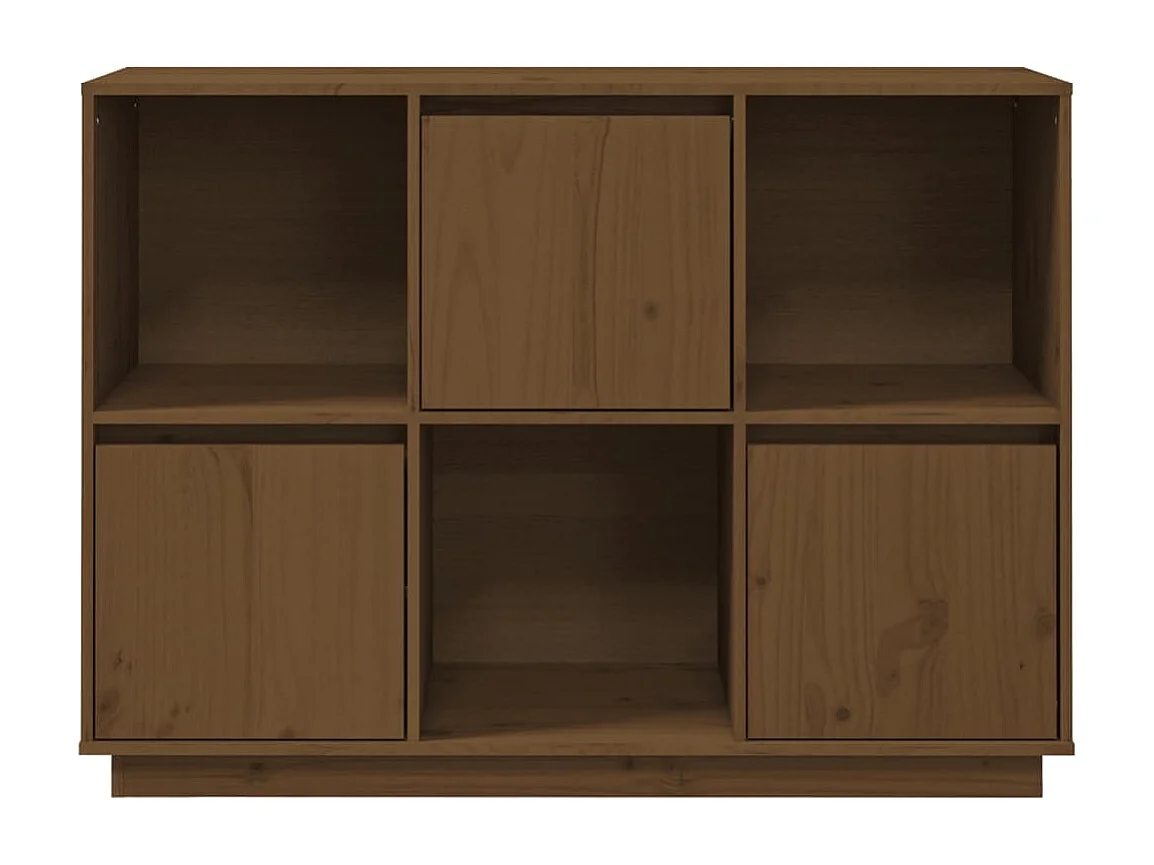 Dressoir 110,5x35x80 cm massief grenenhout honingbruin