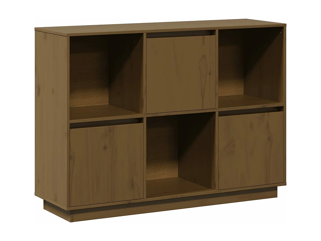 Sideboard Honigbraun 110,5x35x80 cm Massivholz Kiefer
