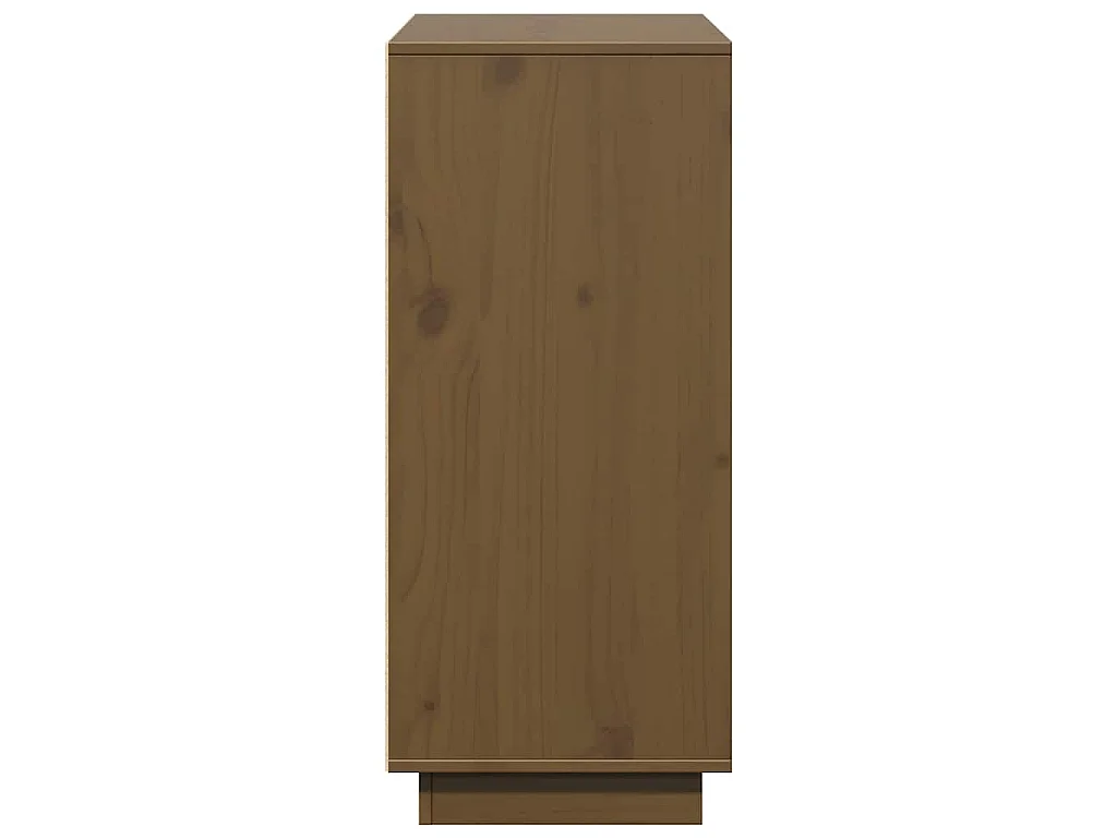 Credenza Marrone Ambrato 110,5x35x80 cm Legno Massello di Pino