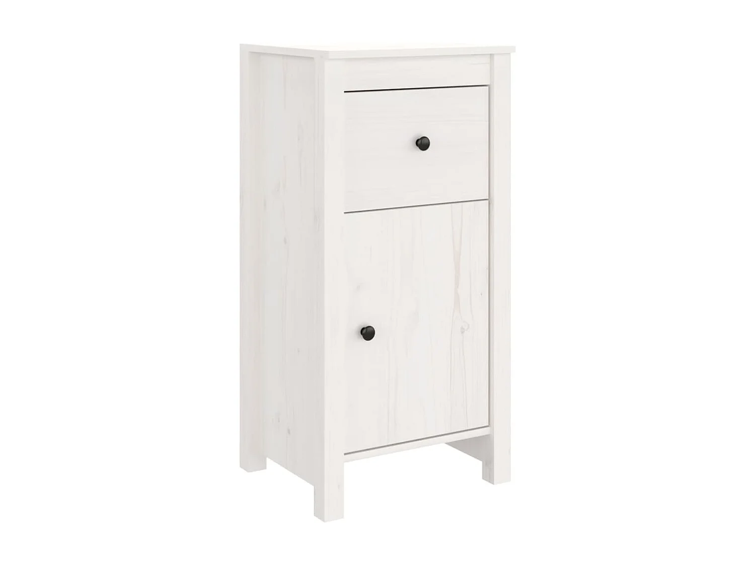 Buffet blanc 40x35x80 cm bois massif de pin