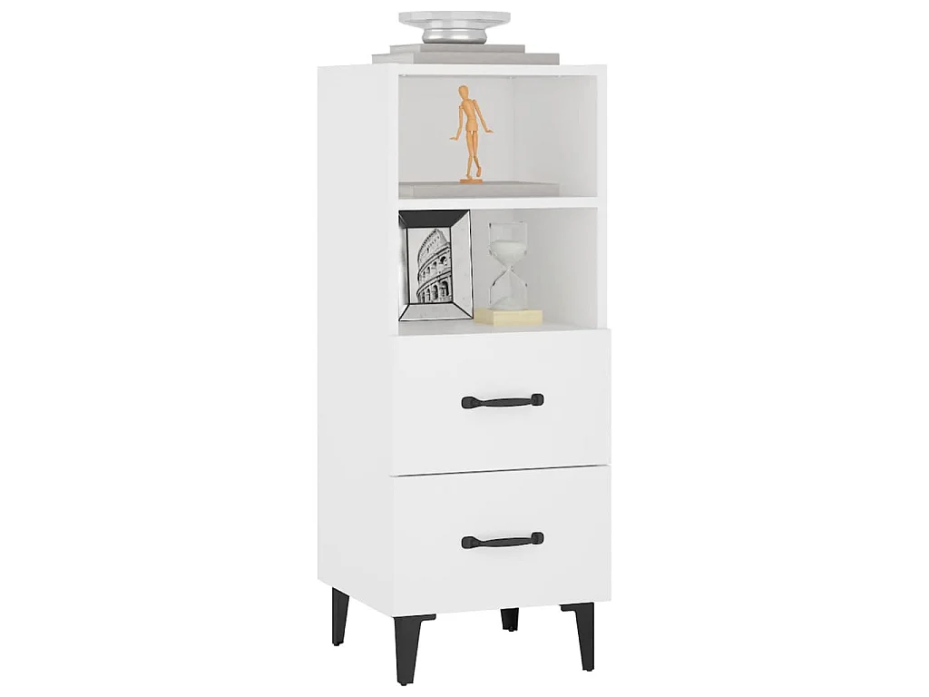 Buffet Blanc 34,5x34x90 cm Bois d'ingénierie