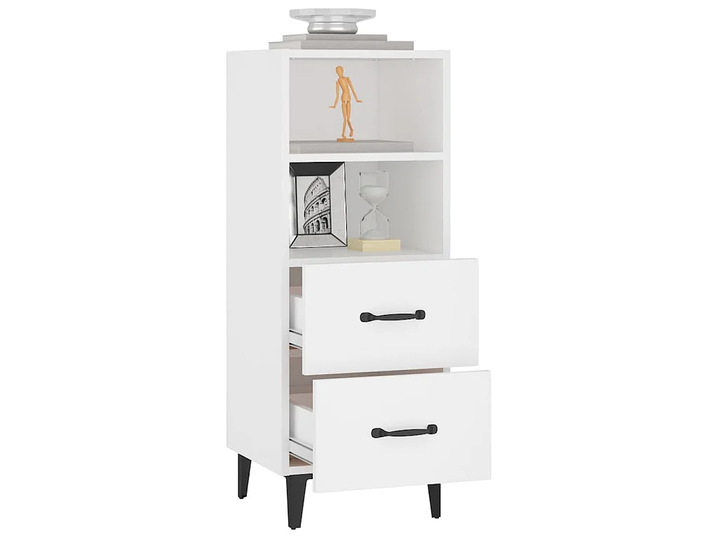 Buffet Blanc 34,5x34x90 cm Bois d'ingénierie