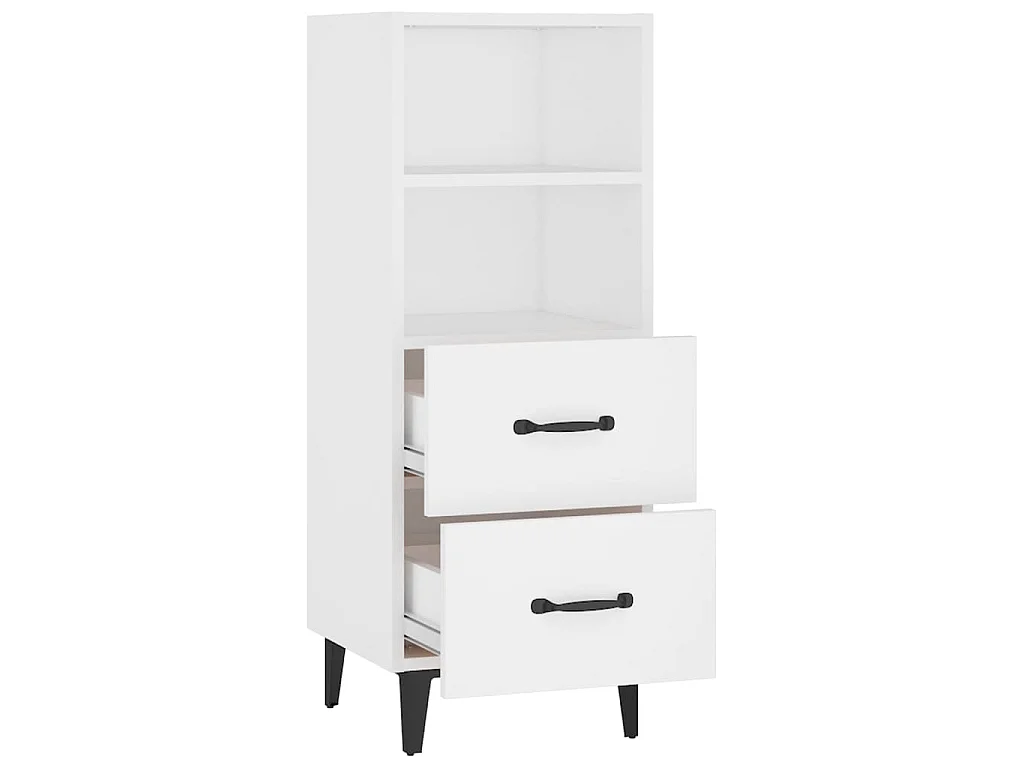 Buffet Blanc 34,5x34x90 cm Bois d'ingénierie