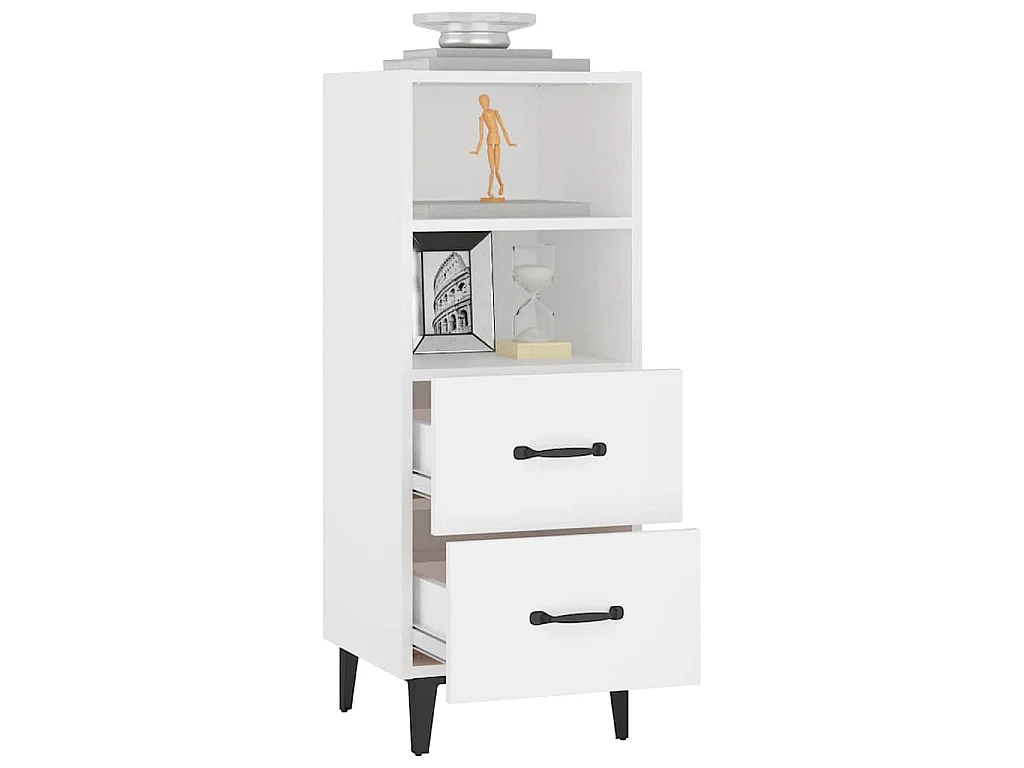 Buffet Blanc 34,5x34x90 cm Bois d'ingénierie