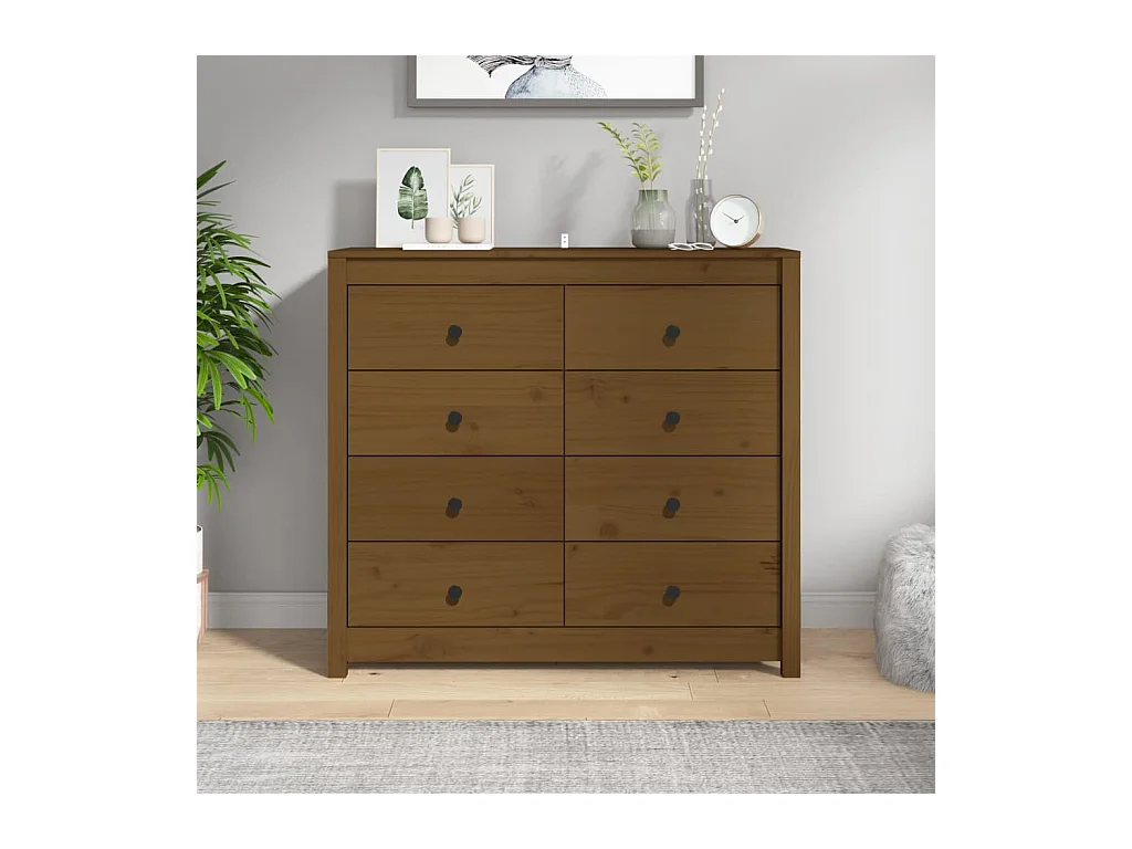 Dressoir 100x40x90 cm massief grenenhout honingbruin