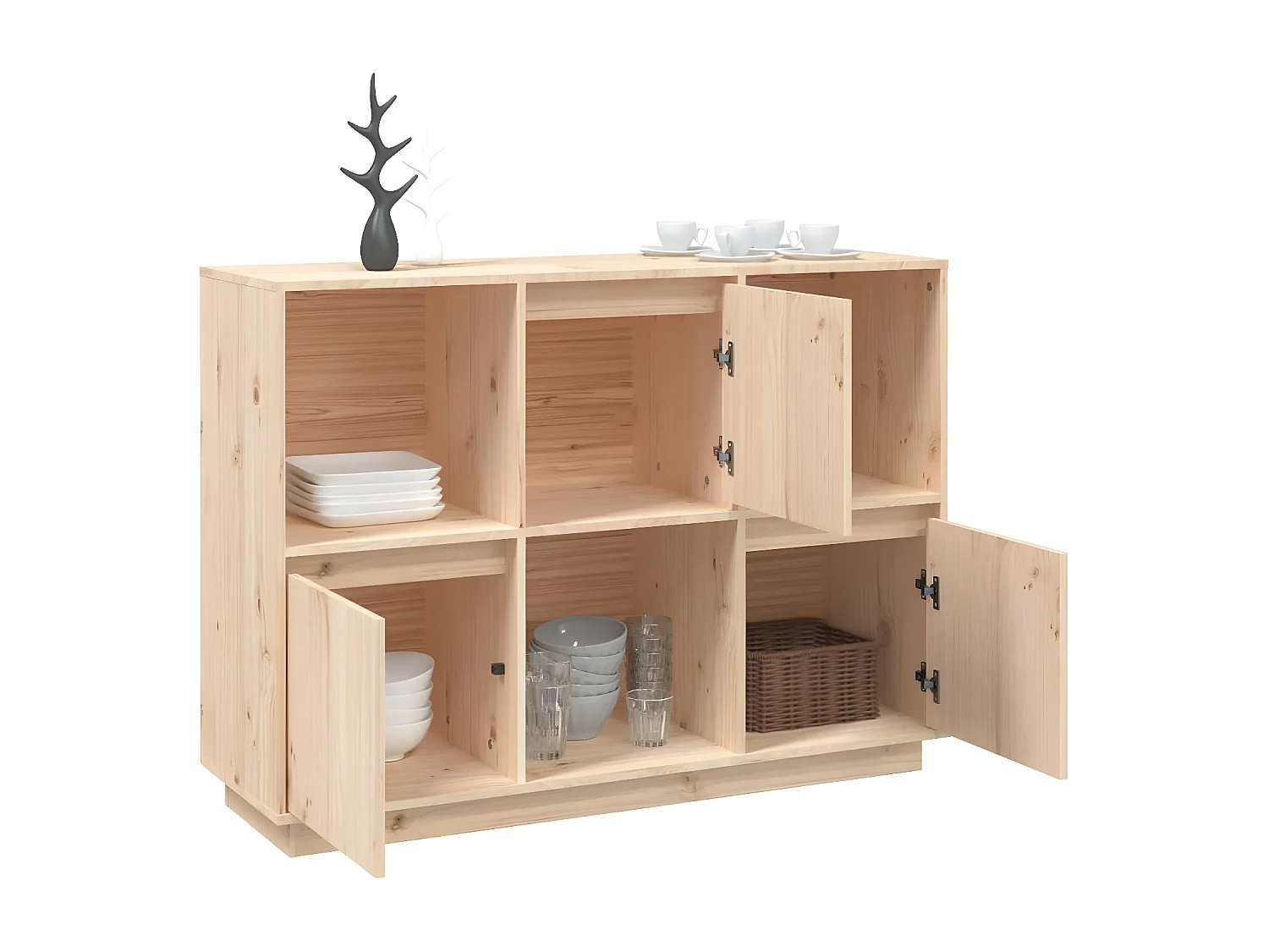 Buffet 110,5x35x80 cm Bois massif de pin