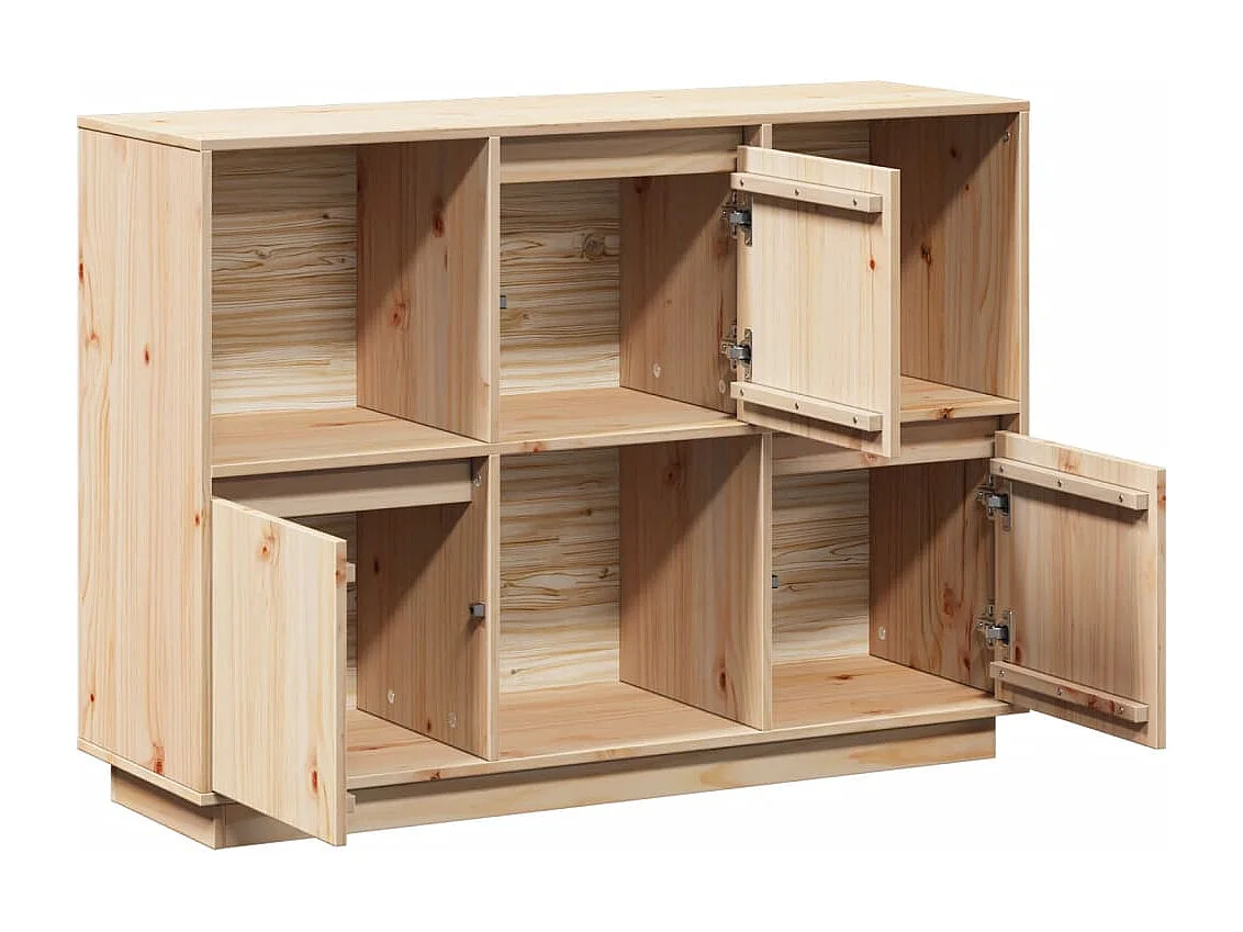 Credenza 110,5x35x80 cm in Legno Massello di Pino