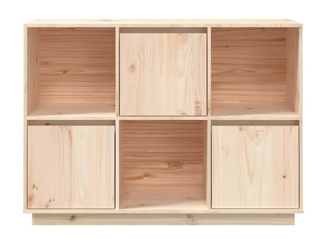 Aparador de madera maciza de pino 110,5x35x80 cm