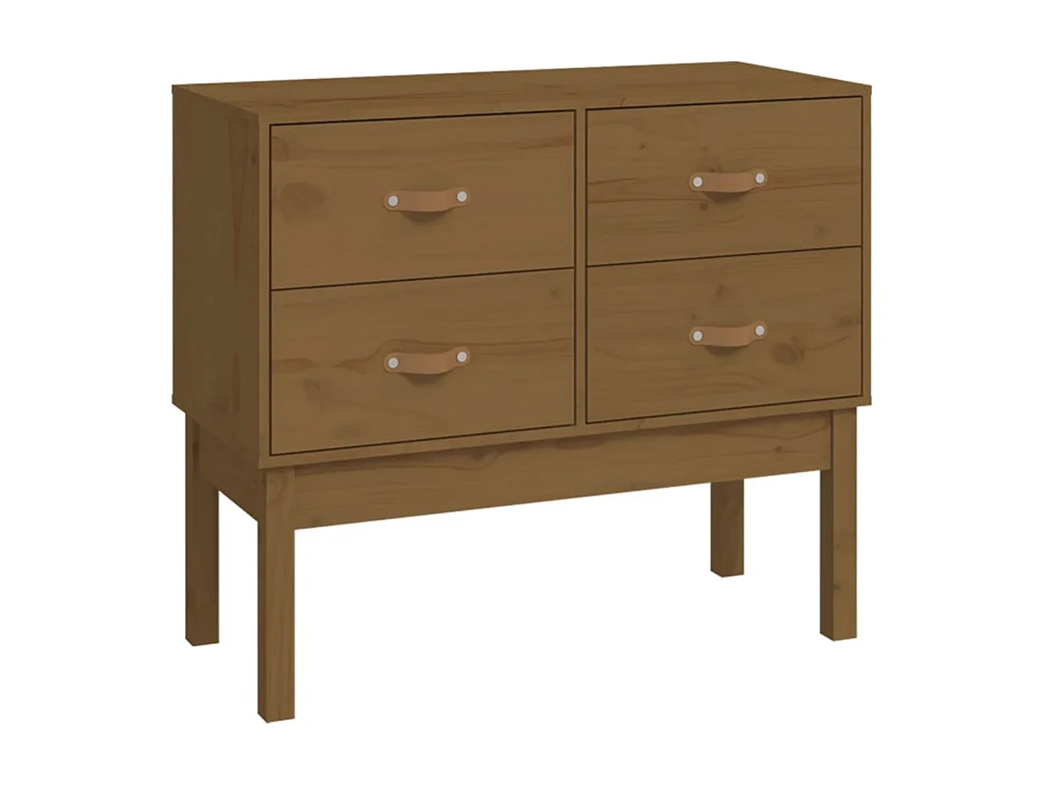 Armário consola 90x40x78 cm pinho maciço castanho mel