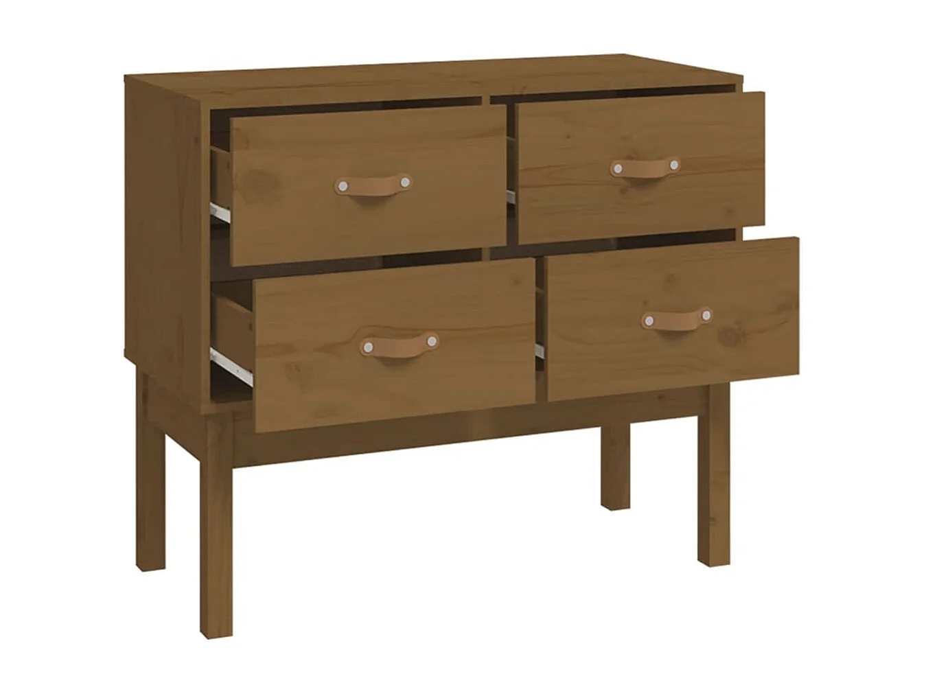 Armário consola 90x40x78 cm pinho maciço castanho mel