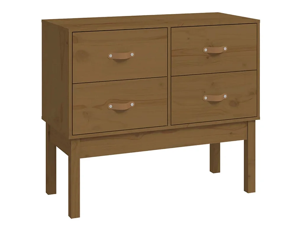 Armoire console Marron miel 90x40x78 cm Bois de pin solide