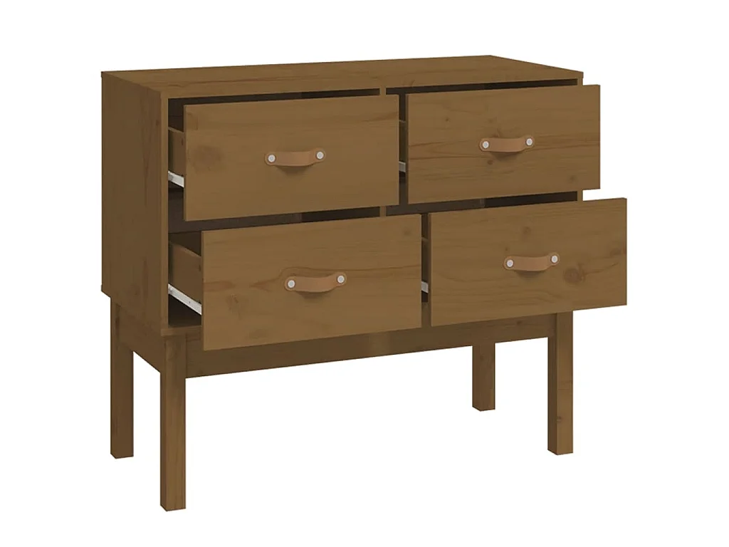 Armoire console Marron miel 90x40x78 cm Bois de pin solide