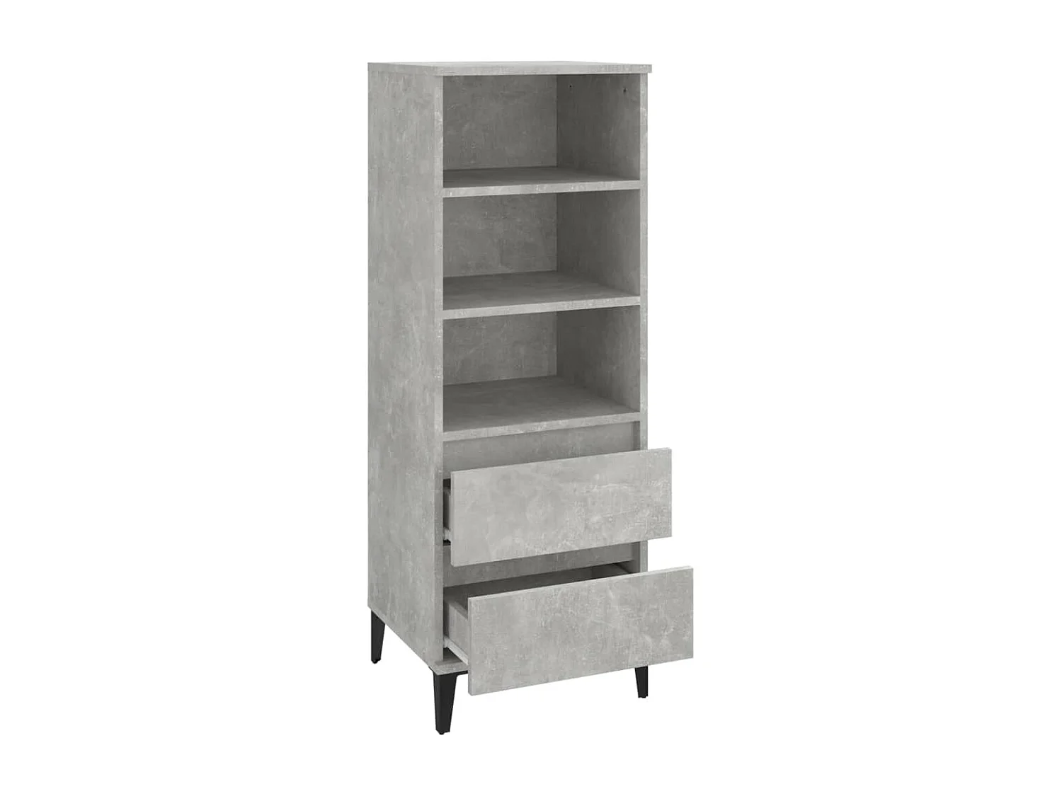 Buffet haut Gris béton 40x36x110 cm Bois d'ingénierie