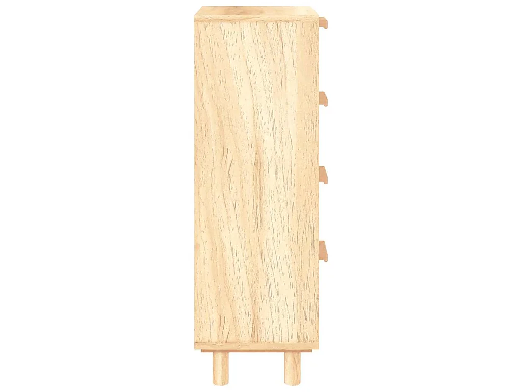 Aparador marrón madera pino maciza y ratán natural 40x30x90 cm