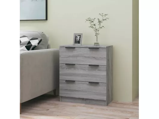 Kauf Unique Sideboard Grau Sonoma 60x30x70 cm Holzwerkstoff