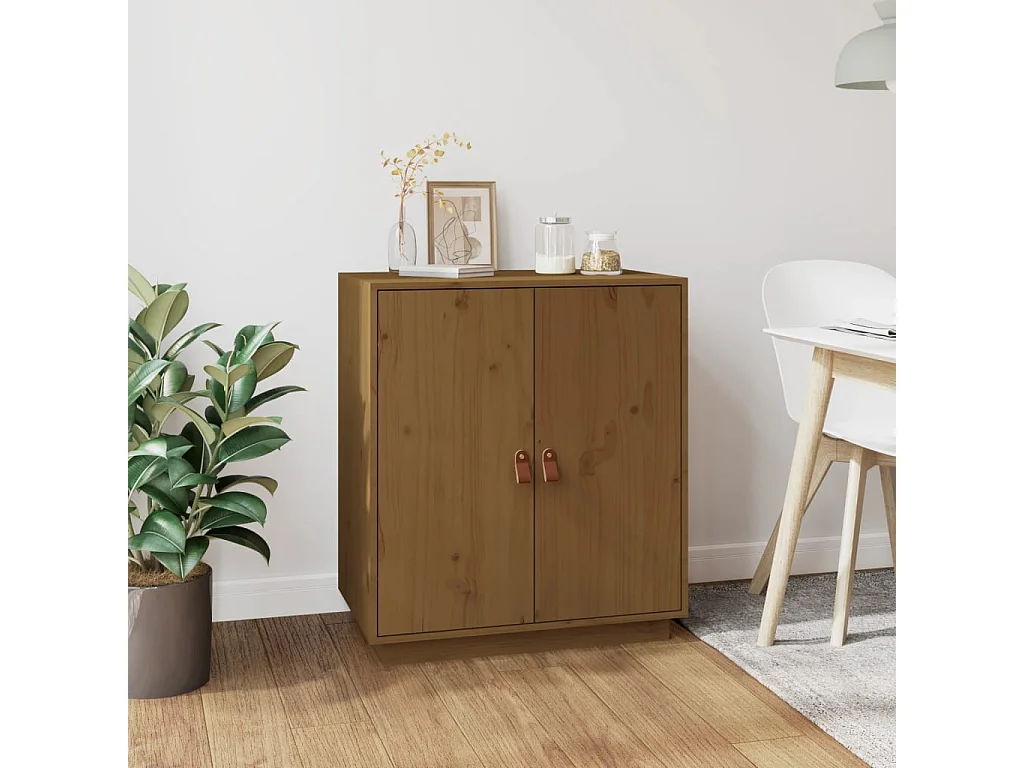 Dressoir 65,5x40x75 cm massief grenenhout honingbruin