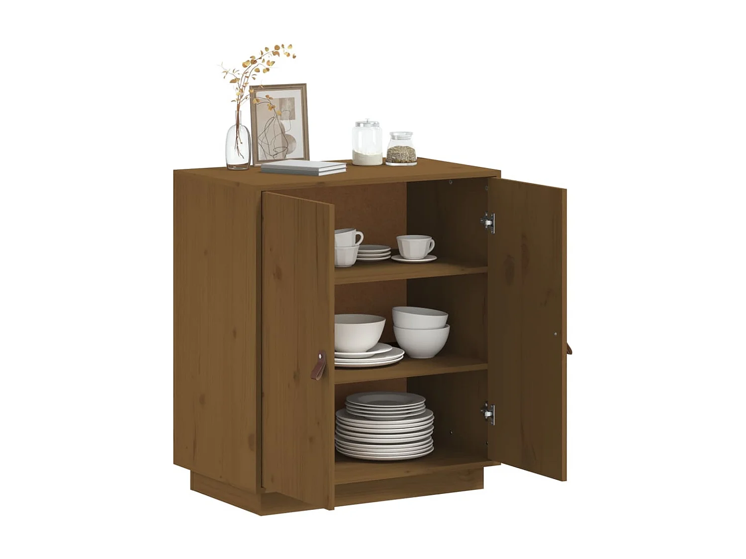 Dressoir 65,5x40x75 cm massief grenenhout honingbruin