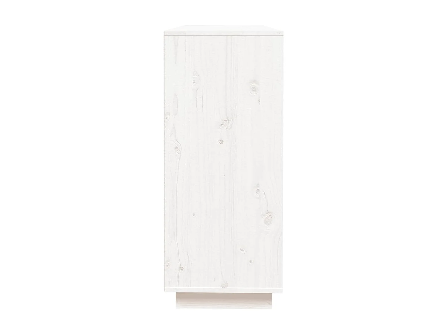 Sideboard Weiß 110,5x35x80 cm Massivholz Kiefer