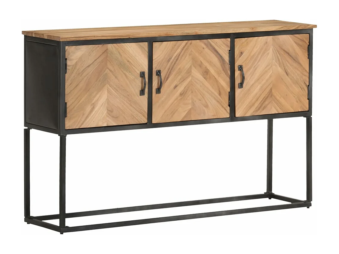 Aparador de madera maciza de acacia 120x30x75 cm