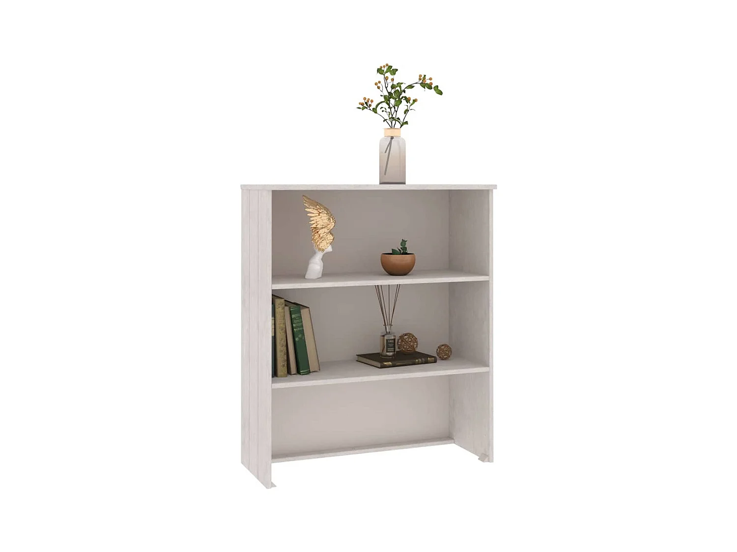 Aparador superior HAMAR madera maciza pino blanco 85x35x100 cm