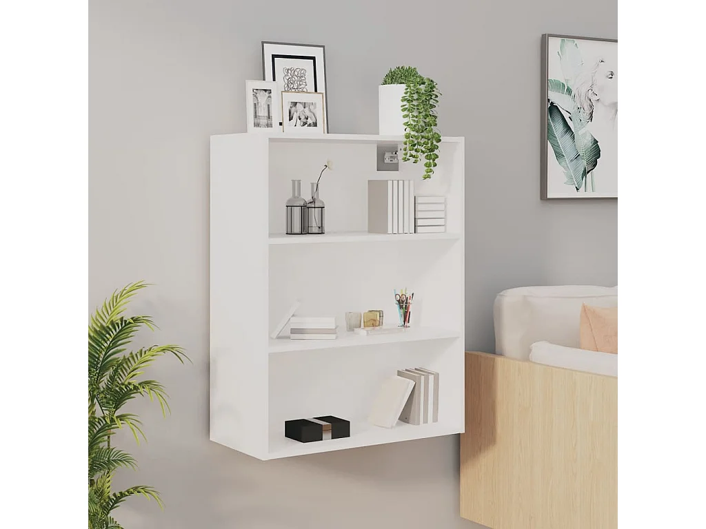 Armoire murale suspendue Blanc 69,5x32,5x90 cm
