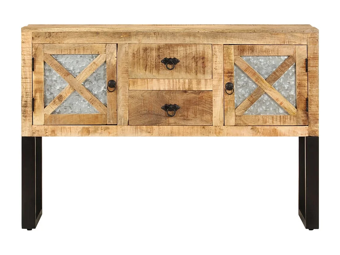 Buffet 110x30x74 cm Bois de manguier brut