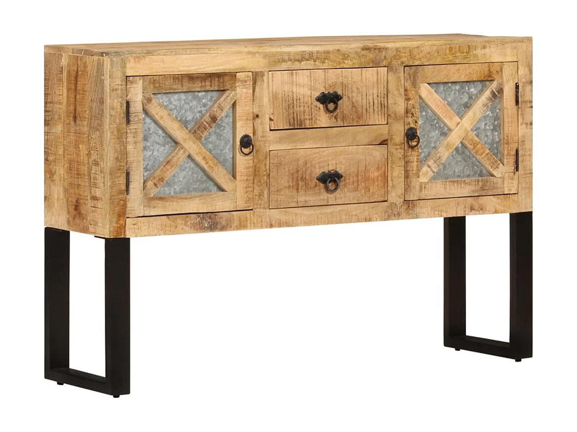 Buffet 110x30x74 cm Bois de manguier brut